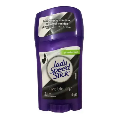 مام استیک زنانه لیدی اسپید مدل Invisible Dry بسته بندی جدید Powder Fresh وزن 40 گرم